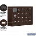Salsbury Cell Phone Storage Locker - with Front Access Panel - 4 Door High Unit (8 Inch Deep Compartments) - 20 A Doors (19 usable) - Bronze - Surface Mounted - Resettable Combination Locks